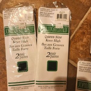 Set of 9 Multi Color Queen Size Knee High Stockings